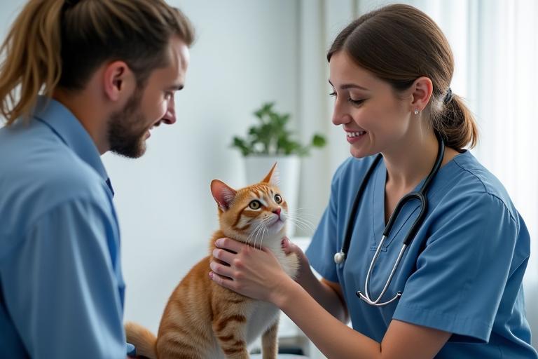 Consulta de salud y bienestar animal con un profesional